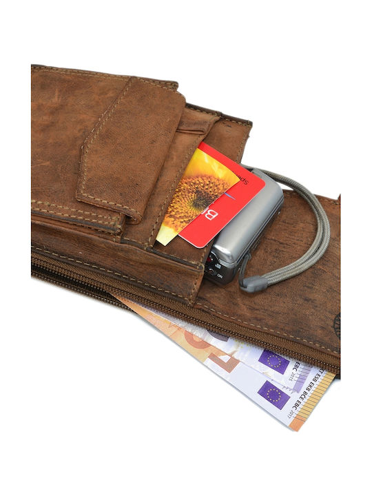 Geantă Bărbătească de Umăr / Tip Crossbody din Piele Maro