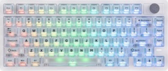 Epomaker HE75 V2 Безжична Hall Effect Гейминг Клавиатура 75% с Магнитни Управления и RGB Осветление Английски (САЩ) Бяла