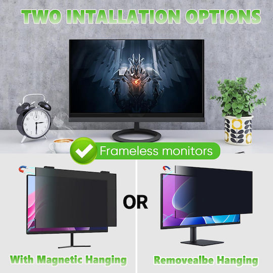 Ecran De Confidențialitate Pentru Calculator 24 Inch Filtru Magnetic De Ecran De Confidențialitate Suspendat Ecran De Confidențialitate Protecție Calculator Protecție Antiorbire Filtru De Confidențialitate Anti-lumină Albastră Film De Protecție Îndepărtabilă Anti-zgârieturi