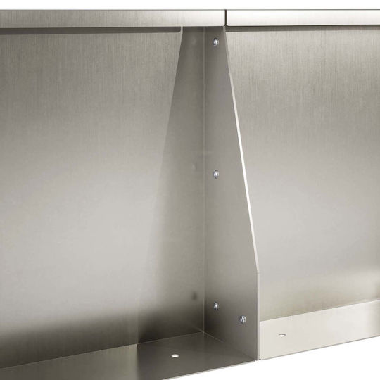 Support Wall 4 Pieces 40 X 12 X 40 Cm Made Of Stainless Steel Silver 3449062 Silver