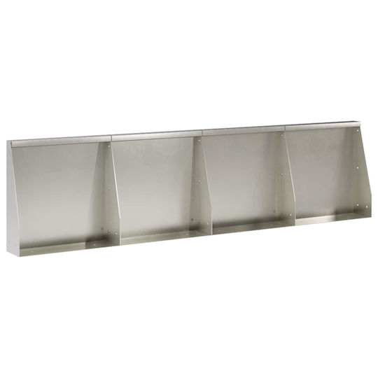 Support Wall 4 Pieces 40 X 12 X 40 Cm Made Of Stainless Steel Silver 3449062 Silver