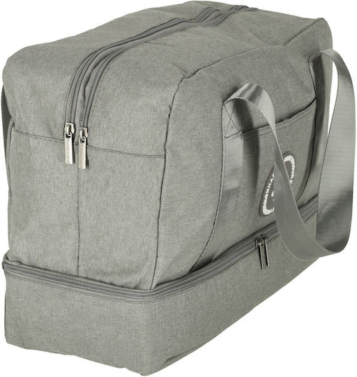 ikonka Sack Voyage Grey Fabric M39xW18xH30cm