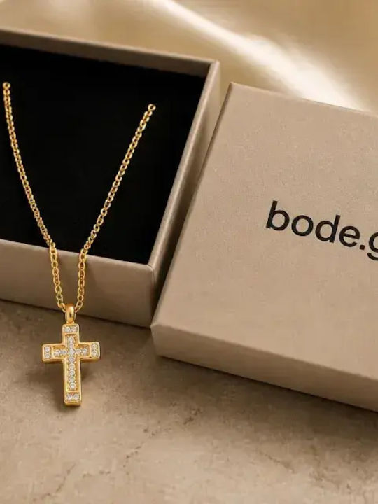 Bode Ατσάλινος Σταυρός Επιχρυσωμένος