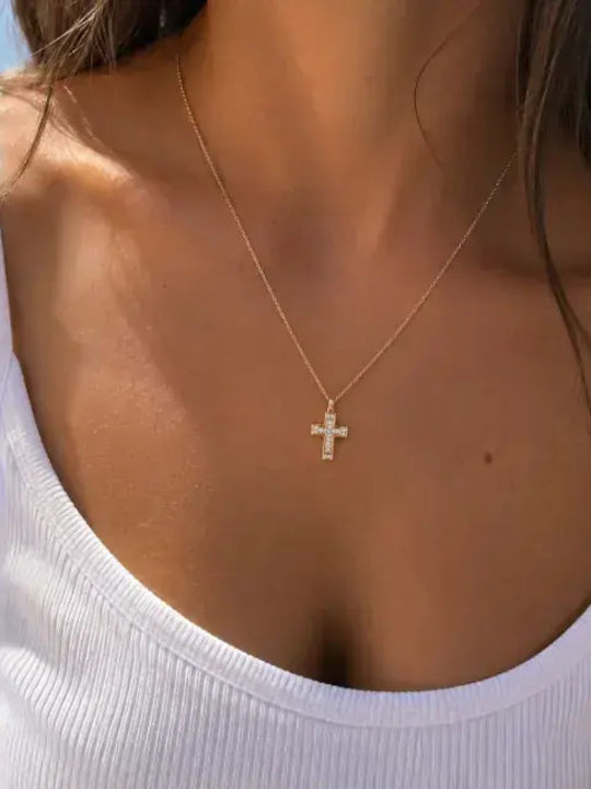 Bode Women’s Cross From Gold Plated Steel
