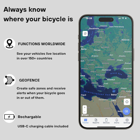 petZeye GPS Tracker με 4G για Μηχανές & Ποδήλατα