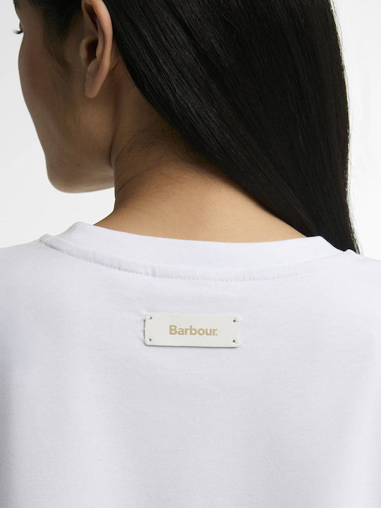 Women's Oversized Crop T-shirt Checked White