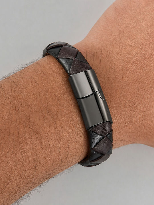 Legend Accessories Ανδρικό Βραχιόλι από Δέρμα