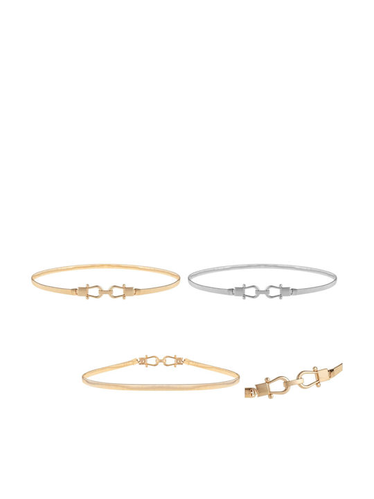 Elastic Women's Chain Belt Gold