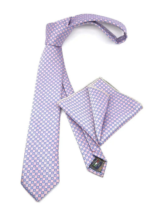 Legend Accessories Men's Tie Set Printed in Lilac Colour