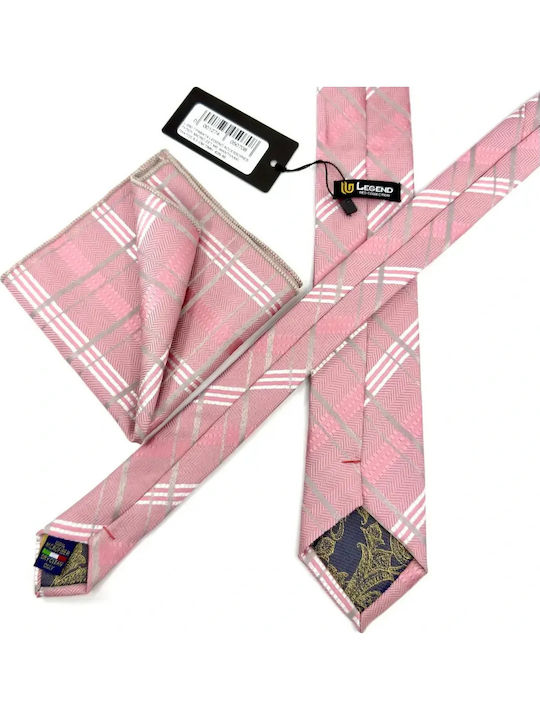Legend Accessories Set of Men's Printed Ties in Pink Colour