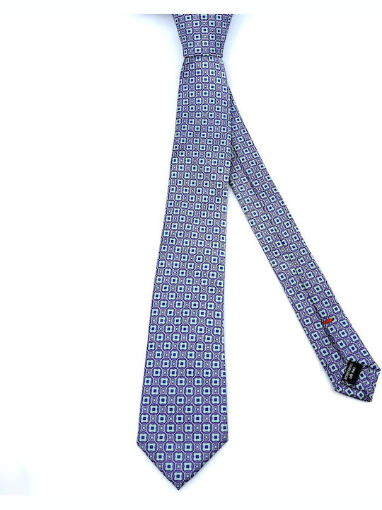 Legend Accessories Ανδρική Γραβάτα με Σχέδια σε Γαλάζιο Χρώμα
