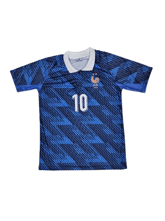 Футболна Фланелка Mbappe Национален Отбор На Франция Mundial 2026 Син Balón De Oro Blue Унисекс Ab189