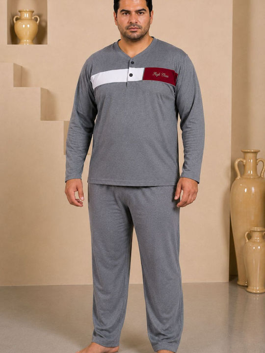 Rimoli Plus Size Winter Herrenpyjama Grau Rimoli Plus Size Winter Herrenpyjama Grau