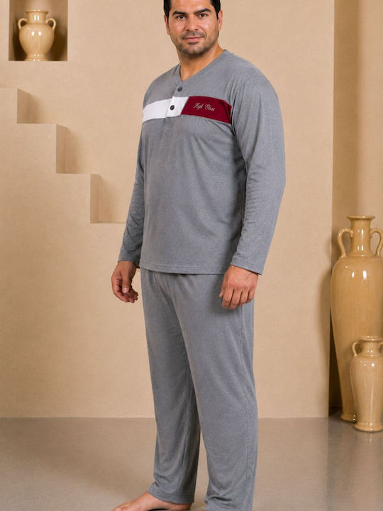 Rimoli Plus Size Pijama de iarnă pentru bărbați Gri