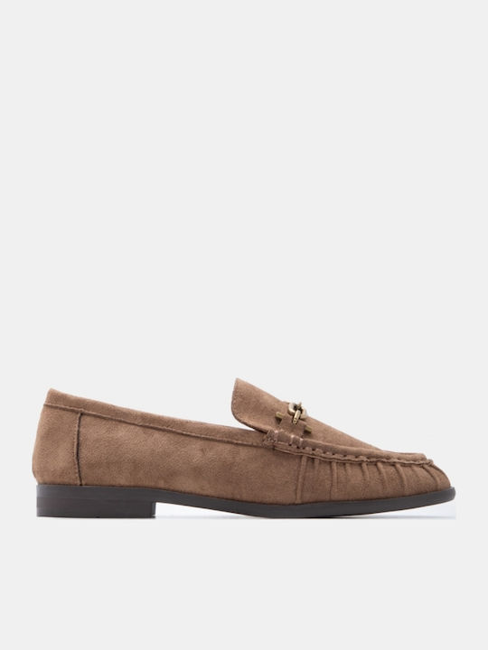 Women's Moccasins In Beige Colour