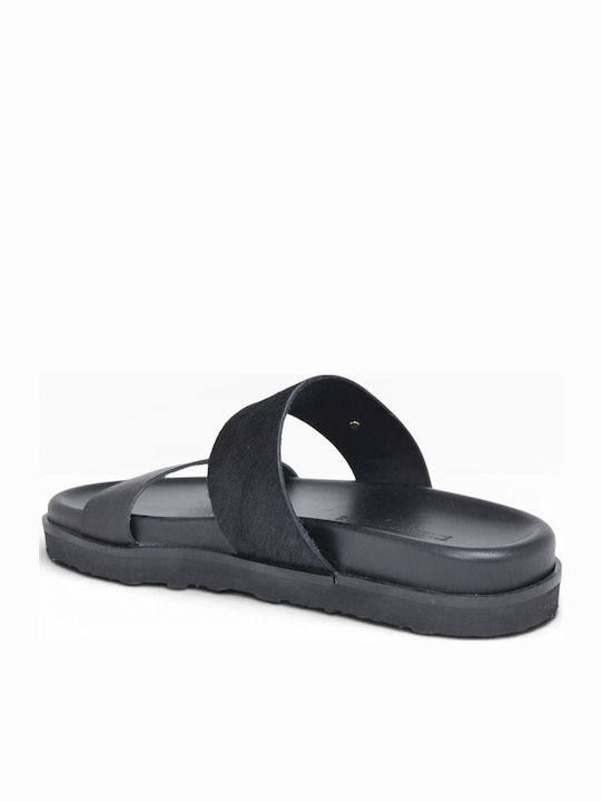 Damen Flache Sandalen Schwarz