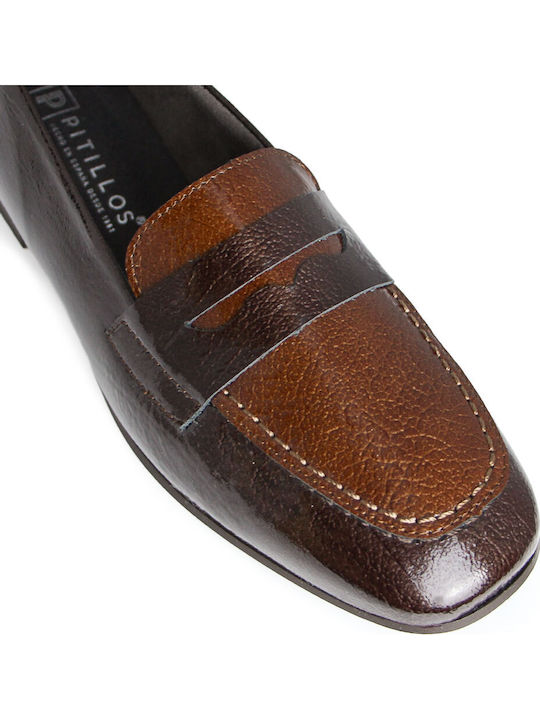 Leder Damen Mokassins in Braun Farbe