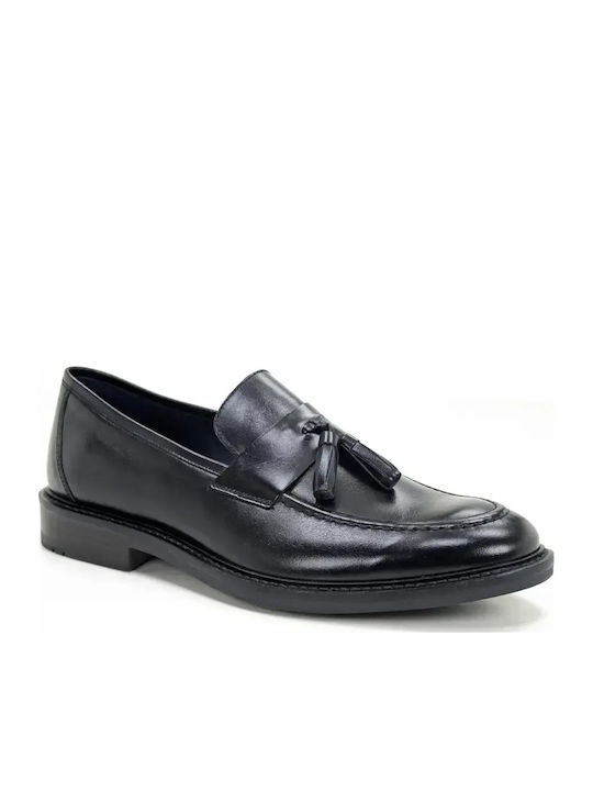 Loafers bărbătești din piele în culoare neagră