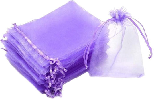 Fabric Gift Pouch Purple 10x15cm 50 Pieces