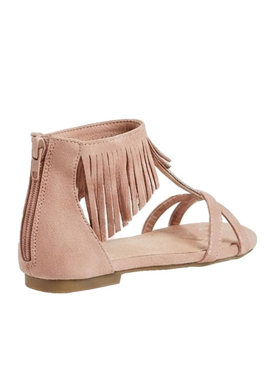 Kindersandalen Beige Mit Reissverschluss