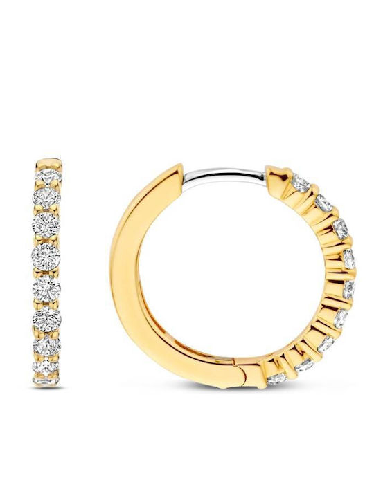 Ti Sento Silver Gold Plated Hoop Earrings 7958ZY