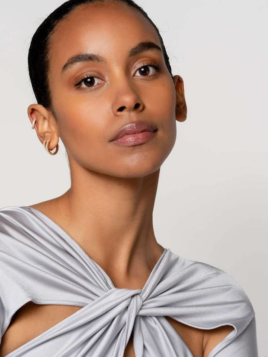 Ti Sento Silver Gold Plated Hoop Earrings 7958ZY