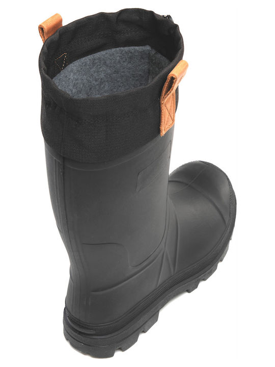Kamik Männer Sicherheitsgummistiefel mit Fell Schwarz