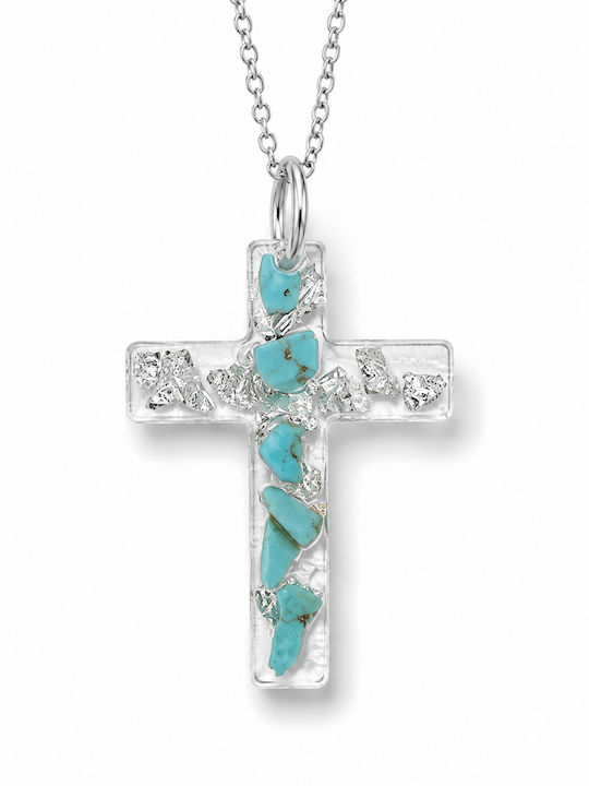 Elle Cross from Gold Plated Steel with Chain