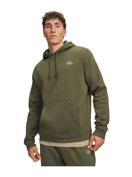 Under Armour Rival Суитшърт с Качулка Каки-бяло