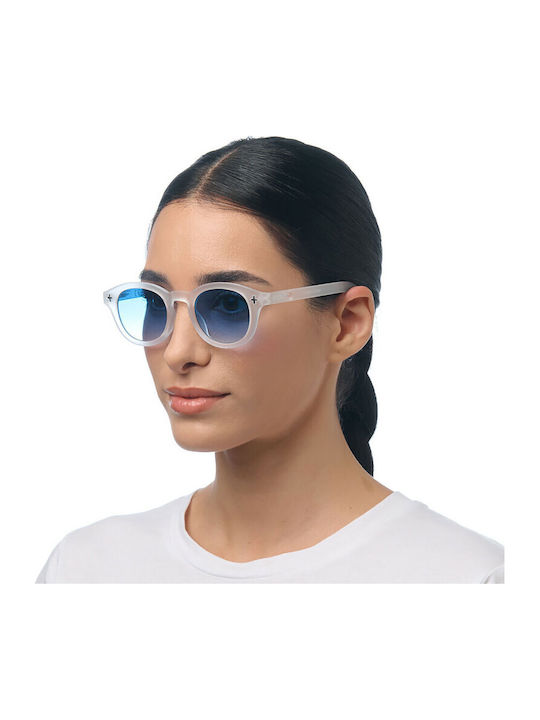 Okkia Unisex Ochelari De Soare Cu Culoare Albă A Sceletului Și Culoare Albastră Degrade A Lentilei OK048-TCL