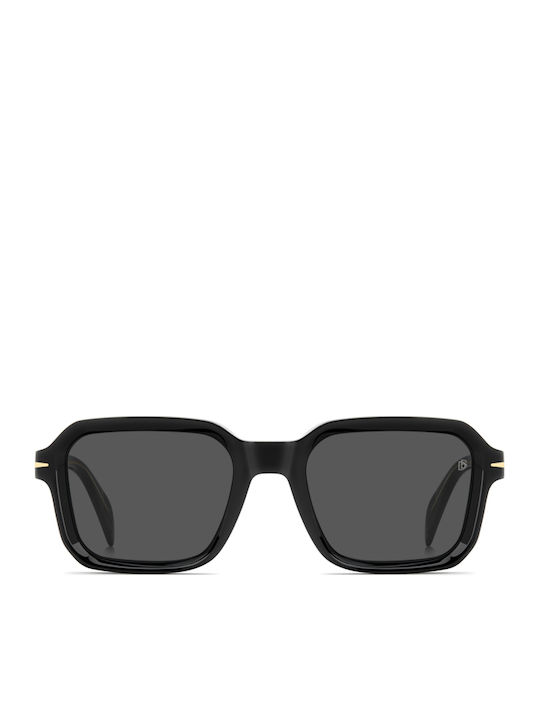 David Beckham Unisex Γυαλιά Ηλίου με Μαύρο Κοκκάλινο Σκελετό και Γαλάζιο Φακό