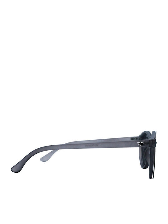 OJO Sunglasses Auga Unisex Γυαλιά Ηλίου με Μαύρο Κοκκάλινο Σκελετό και Μαύρο Polarized Φακό