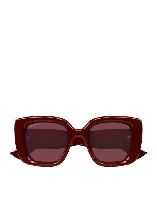 Gucci Feminini Ochelari de soare cu Burgundy Cadru și Burgundy Lentilă