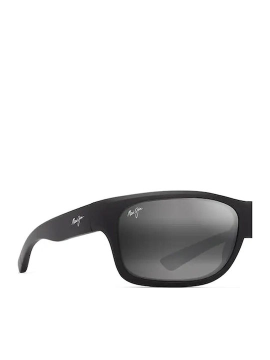Maui Jim Unisex Sunglasses with Black Frame and Black Polarized Lens