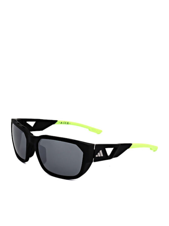 adidas Unisex Sonnenbrille mit Schwarz Gestell und Schwarz Linse SP0092 02C