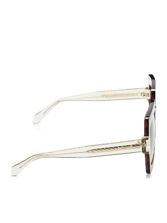 Just Cavalli Women's Sunglasses with Pink Plastic Frame and Brown Gradient Lens