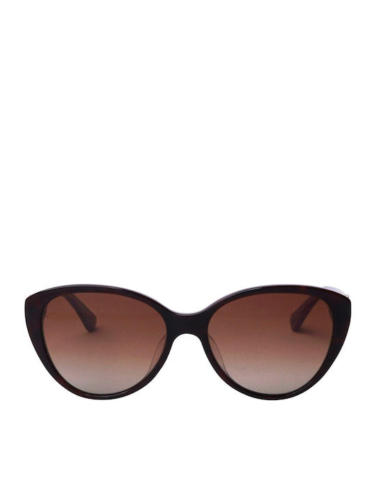 Kate Spade Visalia Women's Sunglasses with Brown Plastic Frame and Brown Gradient Lens