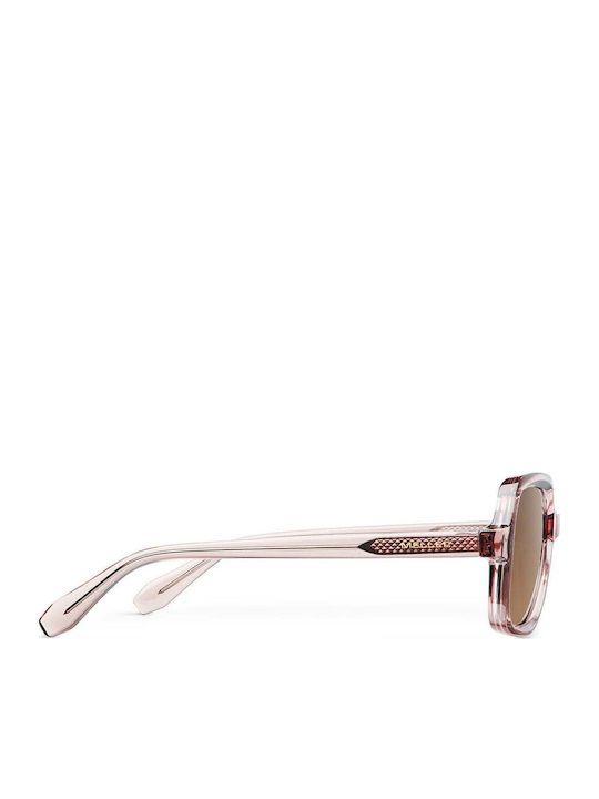 Meller Unisex Ochelari de soare cu Cadru Transparent și Lentilă Polarizată Roz NEO-SALTKAKAO