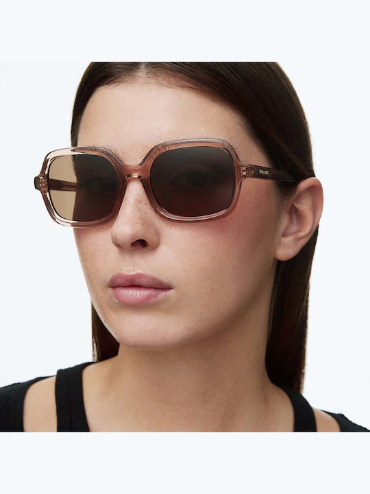 Meller Unisex Ochelari de soare cu Cadru Transparent și Lentilă Polarizată Roz NEO-SALTKAKAO