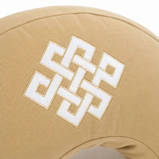 Μαξιλάρι Διαλογισμού Ημισέληνος Beige Meditation Cushion Infinity 37x17cm