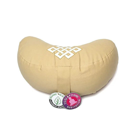 Μαξιλάρι Διαλογισμού Ημισέληνος Beige Meditation Cushion Infinity 37x17cm
