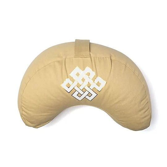 Μαξιλάρι Διαλογισμού Ημισέληνος Beige Meditation Cushion Infinity 37x17cm