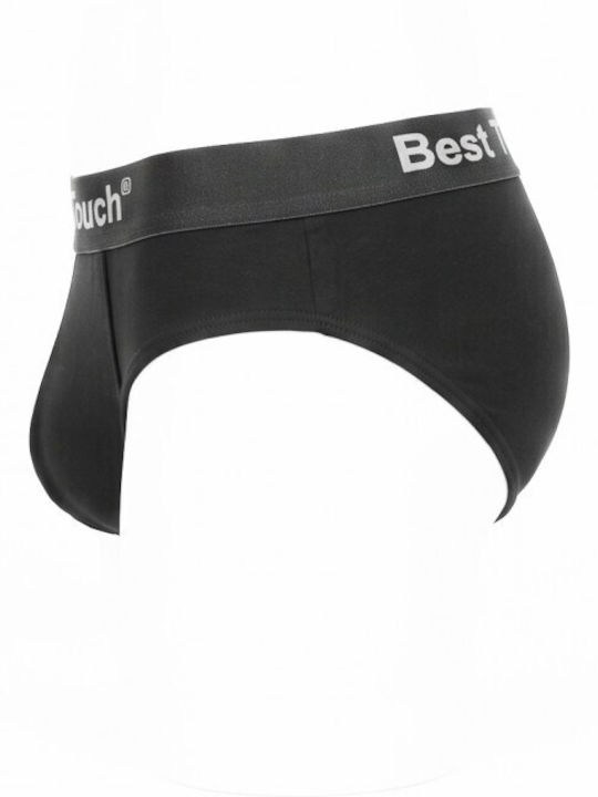 Herren Slips Schwarz 3er Pack