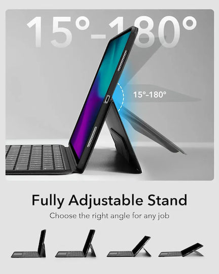 ESR Ascend Flip Cover με Πληκτρολόγιο Λευκή (Ipad Pro 11 2024/2025)