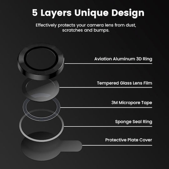 Orso Lens Camera Tempered Glass Titanium Iphone 16 Pro/16 Pro Max
