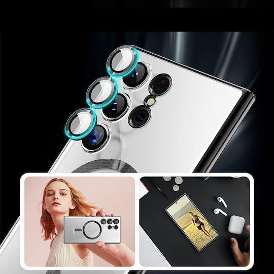 Husă Orso Magsafe Protectoare Pentru Camera Mobilă Bare Look Aur Roz Samsung Galaxy S23
