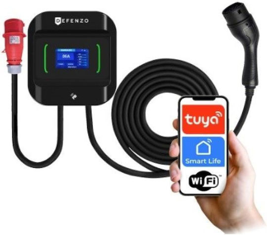 Defenzo AC22 Smart Wall Mounted Three-Phase Electric Car Charger 22kW With Built-in Cable Type 2
