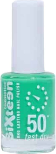 Sixteen Cosmetics 50'' No 728 Glossy Βερνίκι Νυχιών Quick Dry Πράσινο 11ml