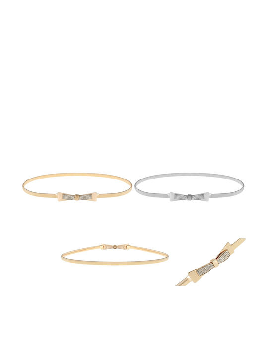 Elastische Damen Gürtel Kette Silber