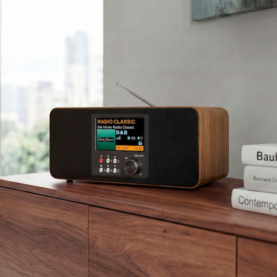 Albrecht DR 864 Radio de birou Electrică / Baterie DAB cu Bluetooth Maro